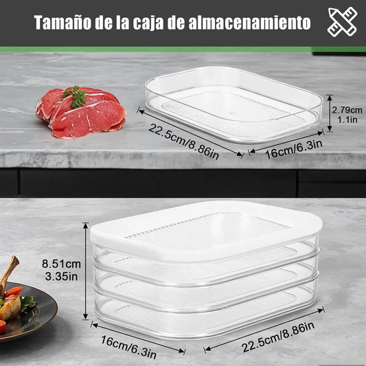 Caja de Almacenamiento Portátil para Refrigerador de Cocina