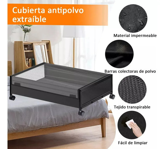 Cajón Organizador con Ruedas Debajo de la Cama – 60×42×18,5 cm